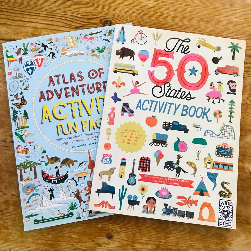 Activity Books Atlas Geography United States New